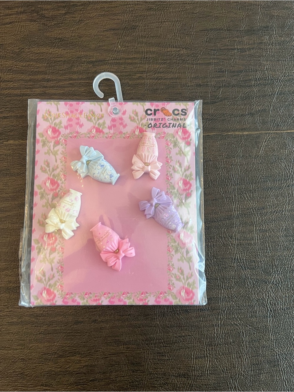 CROCS x Live Shack Fancy Pastel Bow Jibbitz Charm Pack - Pink, Purple,Blue,Cream